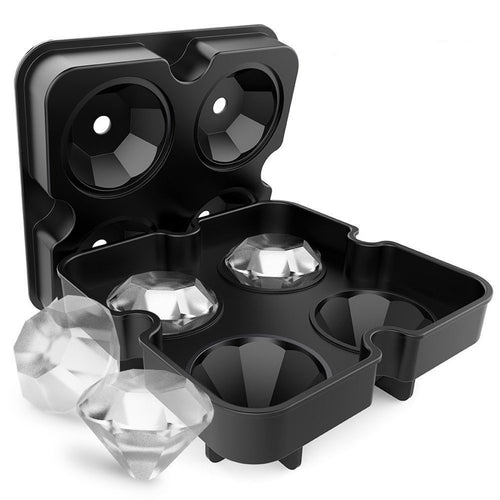 Diamond-Shaped Ice Cube Tray Silicone Easy Release